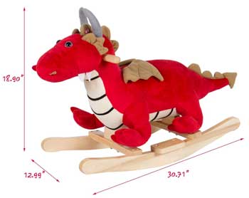 plush dinosaur rocking horse