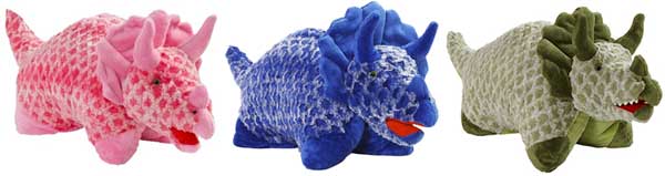 green triceratops pillow pet