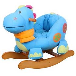plush dinosaur rocking horse