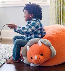 Children's Dino Cushion for Playing Games and Reading