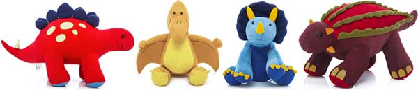 matching dinosaur stuffed animals