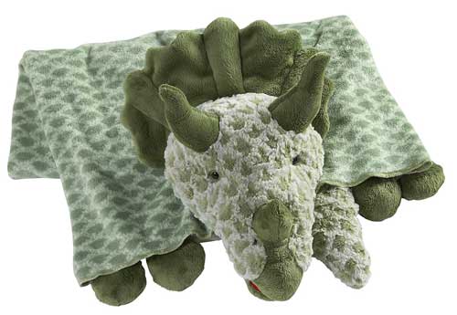 green triceratops pillow pet